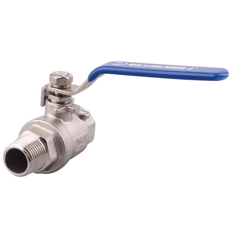 DERNORD Full Port Ball Valve 1/2 Inch - Male x Female Stainless Steel 304 Heavy Duty for Water, Oil, and Gas,1000WOG (1/2 Inch NPT) - Image 2